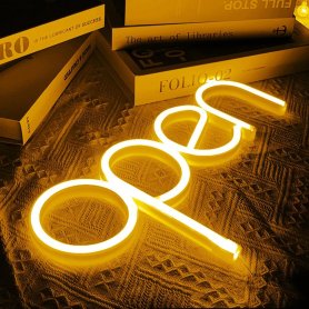 OPEN nápis - reklamní tabule LED neon svítící reklama