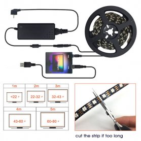 Lampu latar LED responsif pencahayaan AMBIENT untuk monitor PC - kabel 3M set LENGKAP