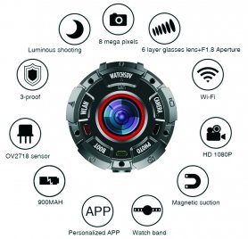 كاميرا رياضية تعمل بتقنية Wi-Fi - FULL HD 1080p + مقاومة للماء حتى 30 متر - مقاومة للصدمات والغبار