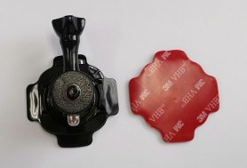 पीओवी कैमरा के लिए चिपकने वाला घूर्णन हेलमेट धारक