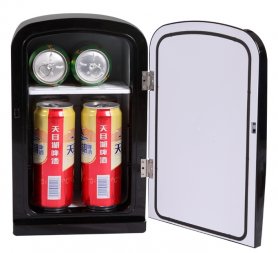 Minikjøleskap (liten kjøler for drikke) - 6L for 4 store + 2 små bokser