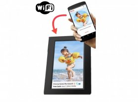 Bingkai foto sentuh digital dengan tampilan WiFi - 7 "+ memori 8GB dan kontrol aplikasi seluler
