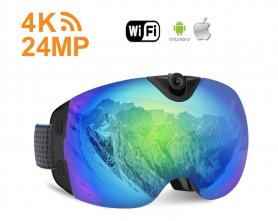 Lyžiarske okuliare s Ultra HD kamerou s UV400 filtrom + wifi pripojenie
