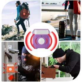 Personal na alarma - mini security alarm 7 in 1 vibration/tunog/ilaw - 130 dB siren + PIR sensor