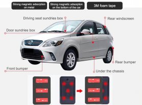 Dispositif de localisation GPS pour voiture - étanche avec aimant + batterie extra large 10000 mAh + surveillance vocale