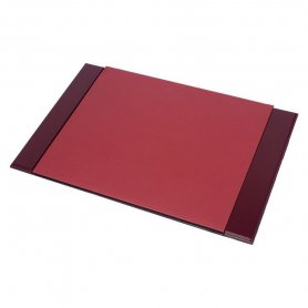 Set de accesorii de birou de lux 8 buc pentru masa de lucru (nuc + piele Bordeaux)