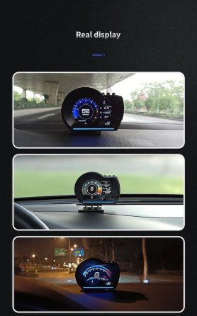 HUD displays for car (OBD + GPS) - Accelerometer 9 types of different display