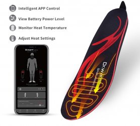 Plantillas térmicas inteligentes para zapatos: calor térmico de hasta 65 ℃ + aplicación para teléfono inteligente (iOS/Android)
