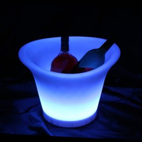 Găletă cu gheață LED pentru băuturi - iluminare RGB - 8 moduri de culoare + telecomandă + IP44