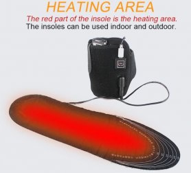 Heated insoles thermal - shoe size EUR 36-46 (3 heating levels) with 3600mAh battery