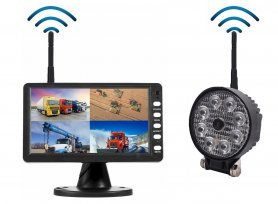 Work SET - 7" digital LCD monitor + WiFi camera 120° with 720P AHD with 8x LED light + IP68