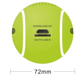 Tenisový míček - Mini bluetooth reproduktor + podpora micro SD karta - 1x3W