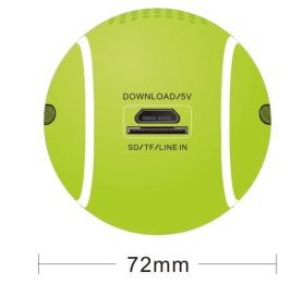 Ballun tat-tennis - Mini bluetooth speaker + appoġġ tal-karta mikro SD - 1x3W