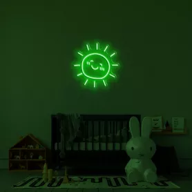 壁の碑文 (LED - 3D) で照らされた SUNNY ロゴ 50 cm