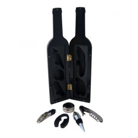 Luxury wine set in the shape of a bottle