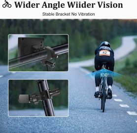 Cámara para bicicleta - SET bicicleta de seguridad para retrovisor - Monitor 4,3" + Cámara FULL HD