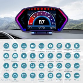 Best hud for car - car onboard computer - OBD Multifunctional sports Accelerometer 6" display