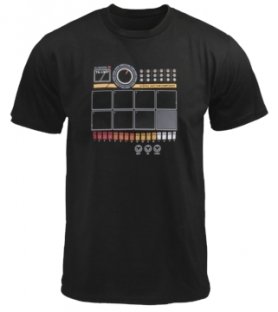Elektronisk tromme-T-shirt med percussion