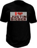 T-shirt Justin Bieber me LED
