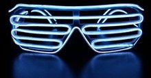 Blinkende grillbriller - Hvit