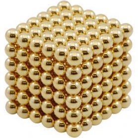 Neo kockaste kuglice - 5 mm zlato