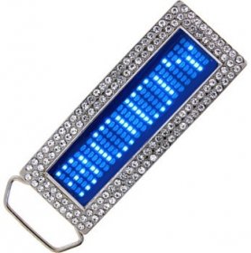 Led belt buckle - Blue diamond