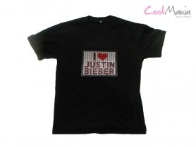 T-shirt mit Equalizer - Ich liebe Justin Bieber