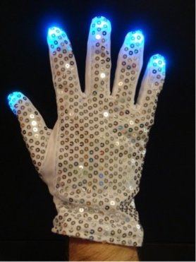 Disco RGB Handschuhe - silber