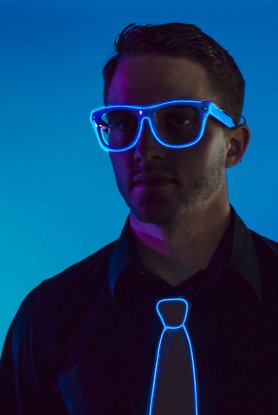 Neonglasögon Way Ferrer-stil - Blå