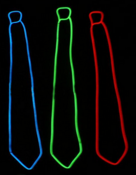 Neon stropdas - blauw