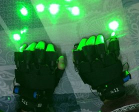 Mănuși cu laser - 4 verde