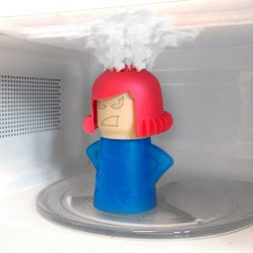 Mikrowellen-Dampfreiniger in Form einer lustigen LADY-Figur