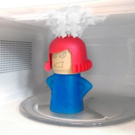 Microwave steam cleaner in tha shape of funny LADY character