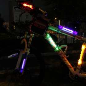 LED lights on the bike SuperFlare - Blue