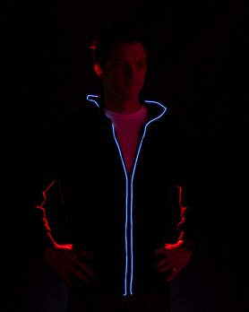 Led Hoodie - Neon Biru