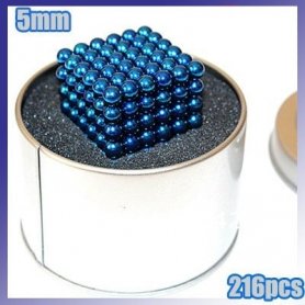 Bola magnet - biru 5mm
