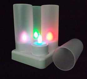 Lilin warna LED RGB elektrik dengan remote control