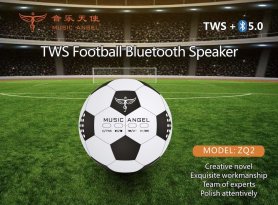 Kelliem Bluetooth portabbli għal smartphone - ballun tal-futbol 2x3W