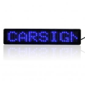 Bil LED display blå med fjernbetjening 23 x 5 x 1 cm, 12V