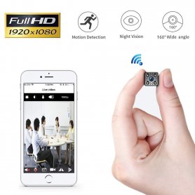 Mini camera Wi-Fi Full HD cu unghi de 160 ° + detectare mișcare + LED IR