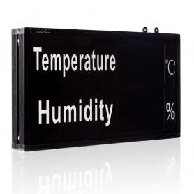 LED-panel med temperatur- og fugtighedsmåler 47 cm x 37 cm