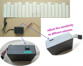 Led Auto-Aufkleber - Weiß 42 x11 cm