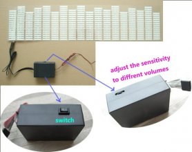 Naklejka elektroniczna na samochód - 42 x11 cm niebieska