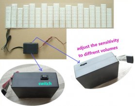 Duże naklejki elektroniczne na samochód 70x16 cm niebieskie