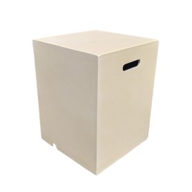 Gasflaschenhülle glatte Oberfläche - beige quadratisch