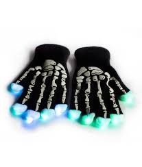 LED-Leucht Handschuhe - Skelett