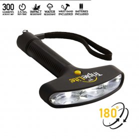 LED flashlight para sa pag-iilaw ng TripleLite - malawak hanggang sa 180 ° (300 lumens)