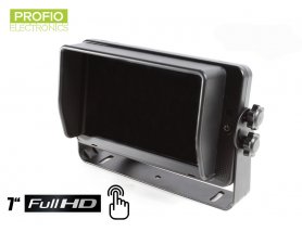 Berühren Sie 7 "HD-Monitor für Rückfahrkameras + 4 FULL HD-Eingänge