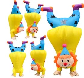 Felfújható jelmez - Jester (Clown) kabalabohóc legyezővel
