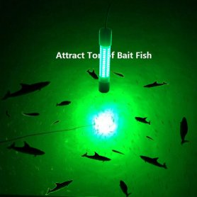 Vedenalaiset kalastusvalot 300 W vihreä LED - 360° IP68-suojauksella - jopa 50 metrin upotus 6 metrin johdolla